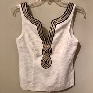 Lilly Pulitzer white Janice top, sz 6